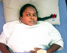 Dayamani’s back surgery, Nellore, India 